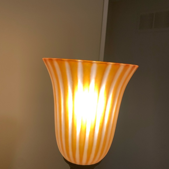 2  Murano Crystal table lamps with metal base .2 level lamp 27.5 inch length, - Picture 13 of 16